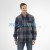 6 Mens Check Fleece Shirts  | Navy