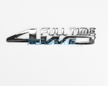 Full Time 4WD Chrome Badge | 15cm