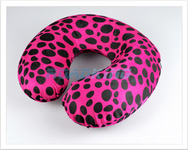 Memory Foam Neck Cushion | Pink Leopard