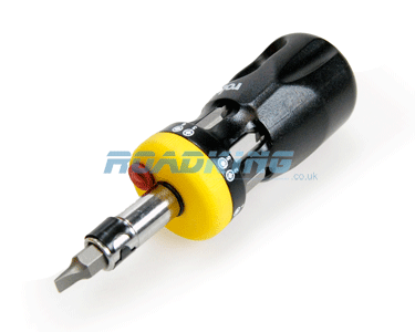 Stubby Ratchet Screwdriver & Bit Set | 12 in 1