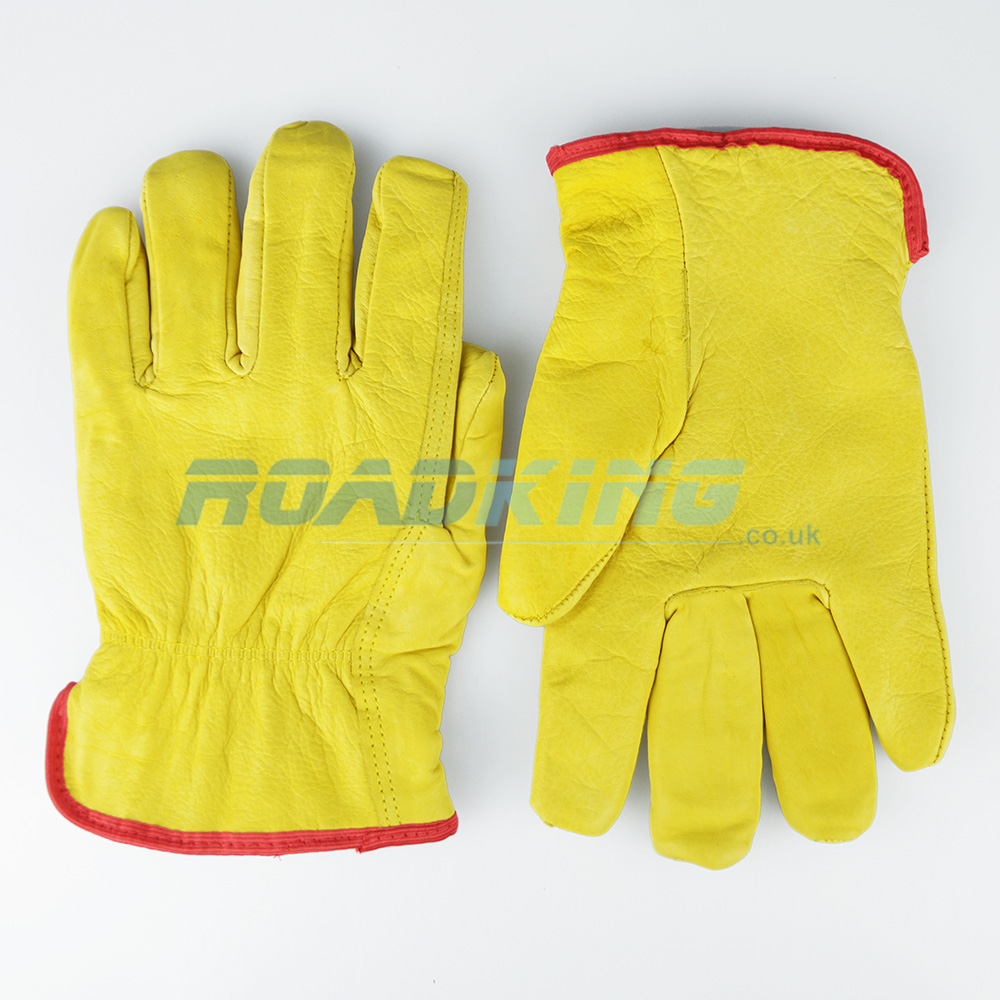 Leather Driving Gloves | Felt Lined | Size 10