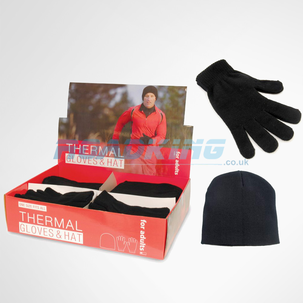 Thermal Hat & Gloves Display Unit | Black | 18 Pcs