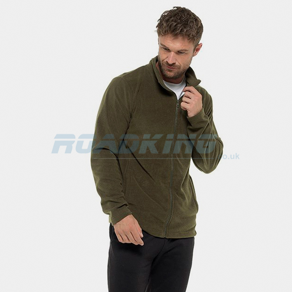 10x Men's Zip Up Fleece Jacket | Khaki