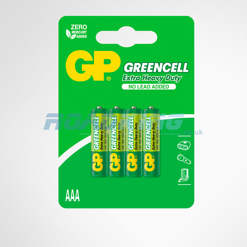 GP Greencell Zinc Chloride Batteries | 4xAAA