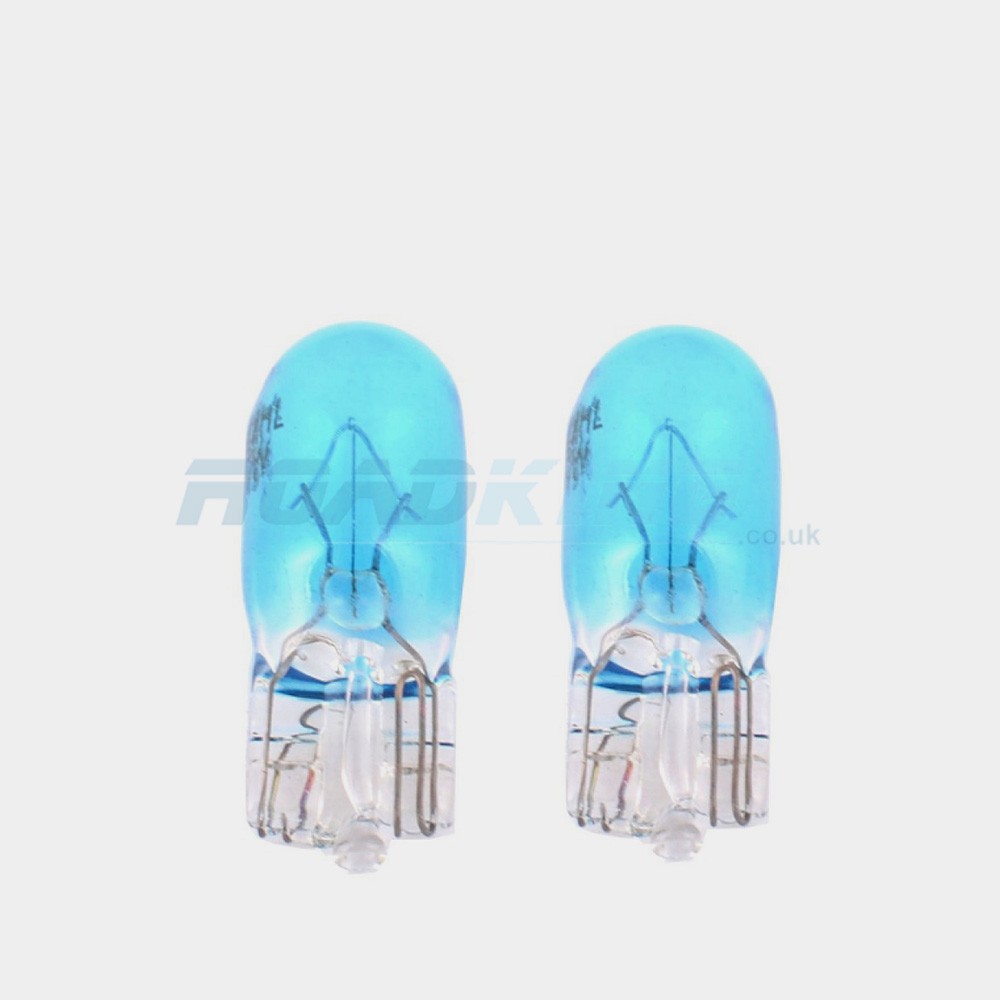 T10 5W 12 Volt Bulb x 2 | Blue | 12v