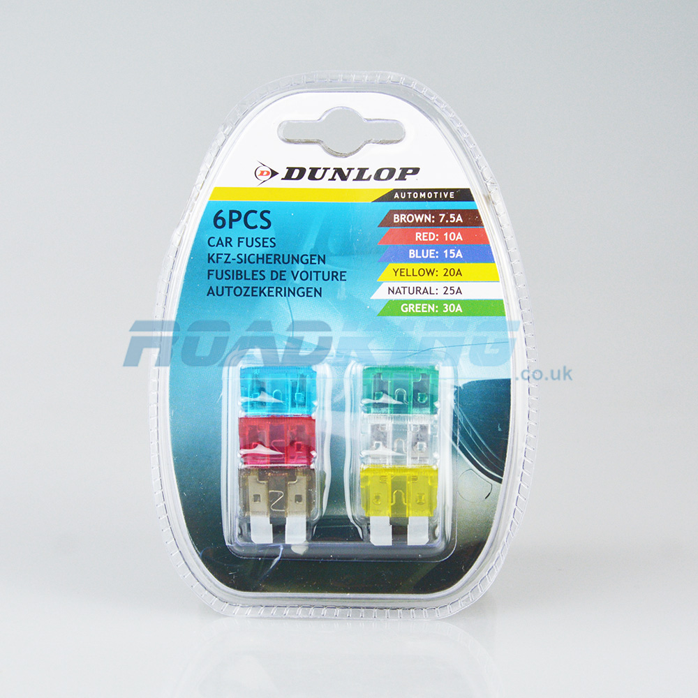 Dunlop Blade Fuse Set - 6 Assorted Fuses