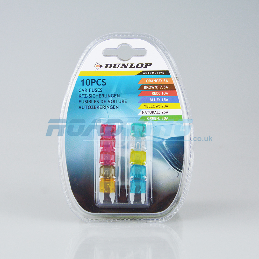 Dunlop Mini Blade Fuse Set - 10 Assorted Fuses