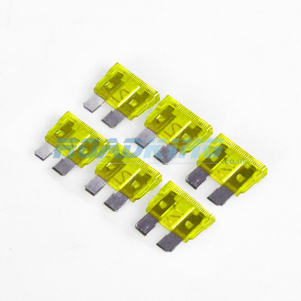 20a Blade Fuse | 6x Pack | 20 Amp Yellow