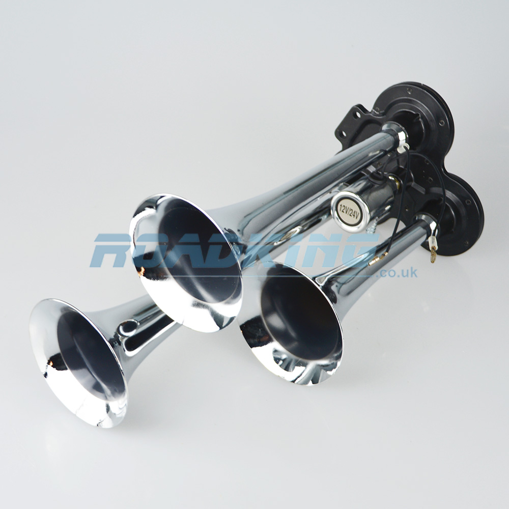 3 Tone Air Horn | 12v & 24v Chrome