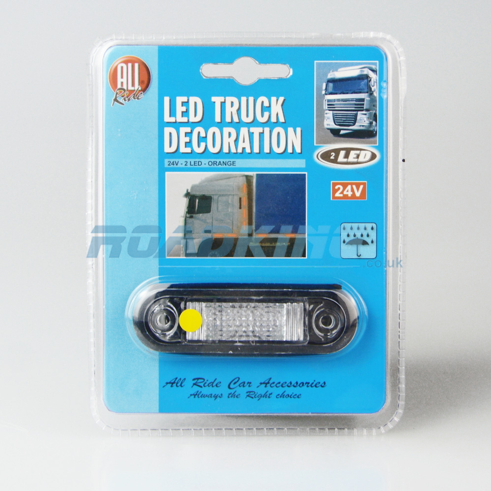 2 LED Truck Deco Light | 24v | Orange