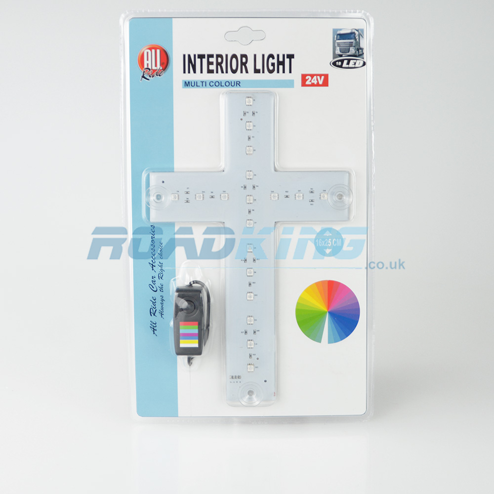 24v LED Cross Light | Multi Colour 18 LED Truck Light