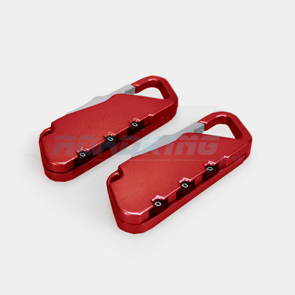 Combination Travel Padlock | Pack of 2 | Red