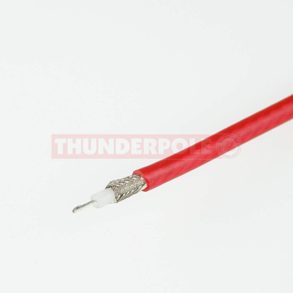 RG58 CU Military Spec Coaxial  Cable | Red - 100m Reel