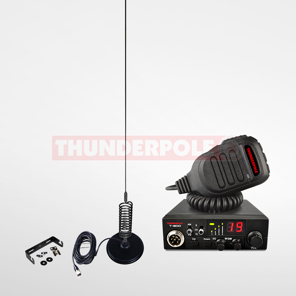 Thunderpole 12 Volt CB Radio Starter Pack - Mag Mount - Long Orbitor
