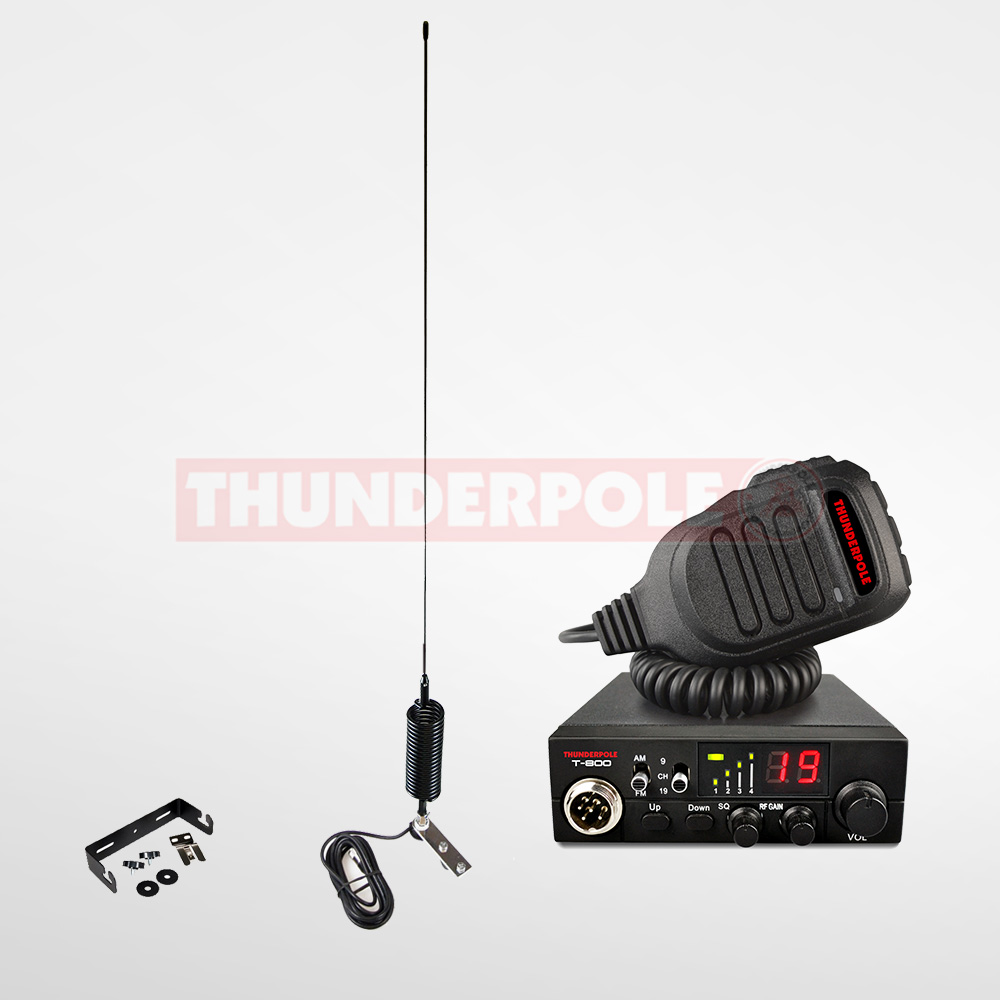 Thunderpole 12 Volt CB Radio Starter Pack - Mirror Mount
