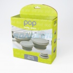 Summit Pop 3 Piece Collapsible Bowl Set with Lids | Grey/Black