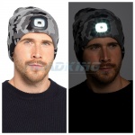Beanie Hat With Head Torch | Camo