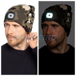 Beanie Hat With Head Torch | Khaki