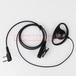 D-Shape Earpiece / Microphone for 2 Pin Kenwood Radios