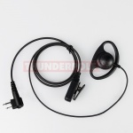 D-Shape Earpiece / Microphone for 2 Pin Motorola Radios