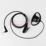 D-Shape Earpiece / Microphone for Single Pin Motorola & Cobra Radios