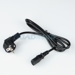 EU 2 Pin Plug Mains Power Lead | Black  | 1.5m