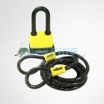 Laminated 50mm Padlock & 1.8m Steel Cable
