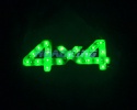 12 Volt LED 4x4 Emblem - Green