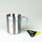 Nordrol Travel / Camping Mug with Carabiner | Stainless Steel | 300ml